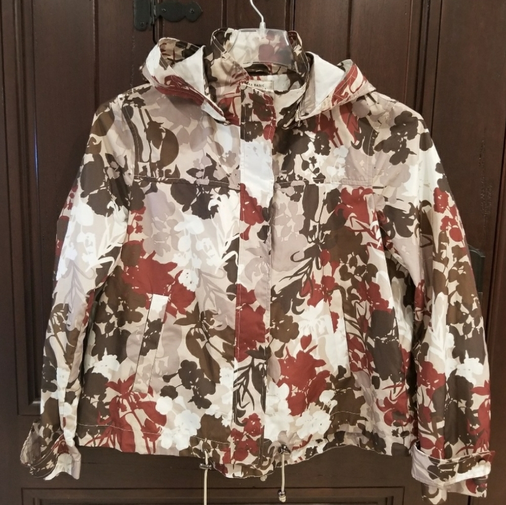 NEW ZARA FLORAL RAINCOAT JACKET